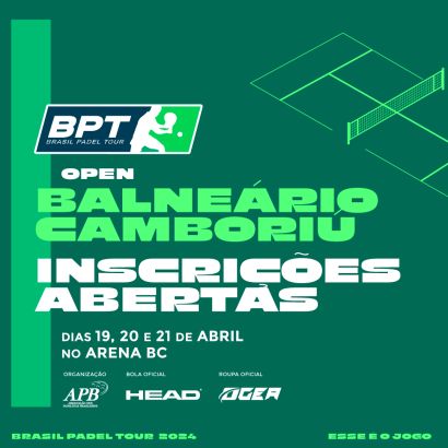 Inscrições abertas para a etapa BPT Balneário Camboriú Opne que acontecerá na Arena BC