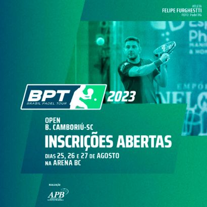Inscrições abertas para a etapa BPT Balneário Camboriú OPEN